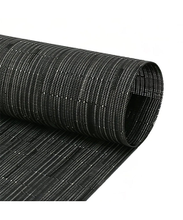 Tấm Lót Bàn Chữ Nhật Màu Đen Front of the House XPM028BKV83 40.6 x 30.5 cm, Vinyl Dệt, Metroweave®