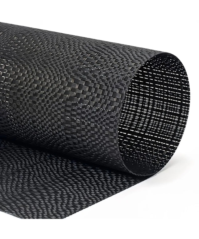 Tấm Lót Bàn Chữ Nhật Màu Đen Front of the House XPM118BKV83 40.6 x 30.5 cm, Nhựa Vinyl Dệt Metroweave®