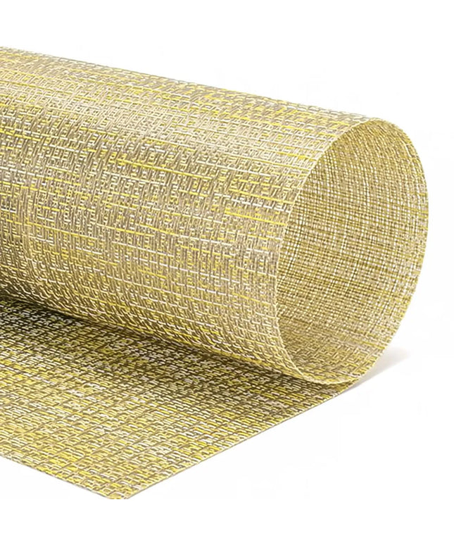 Tấm Lót Bàn Chữ Nhật Màu Vàng Chanh Front of the House XPM131YEV83 40.6 x 30.5 cm, Nhựa Vinyl Dệt Metroweave®