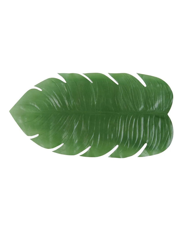 Tấm Lót Bàn Hình Lá Màu Xanh Lá Front of the House XRU004GRV80 76.2 x 40.6 cm, Nhựa