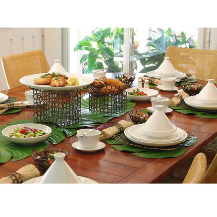 Tấm Lót Bàn Hình Lá Màu Xanh Lá Front of the House XRU004GRV80 76.2 x 40.6 cm, Nhựa