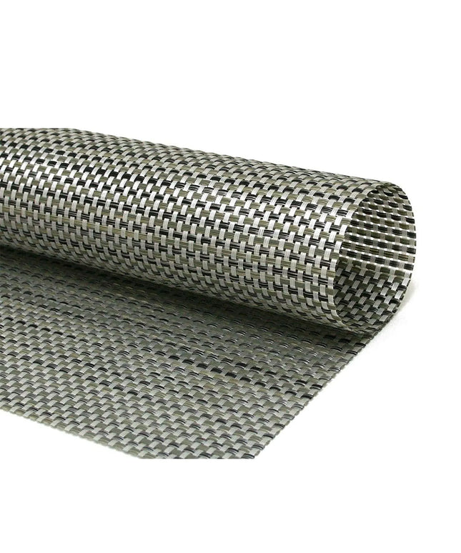 Tấm Lót Bàn Vuông Màu Bạc Front of the House XPM042SIV83 35.6 x 33 cm, Nhựa Vinyl Dệt Metroweave®