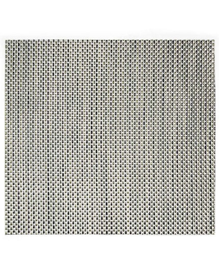 Tấm Lót Bàn Vuông Màu Bạc Front of the House XPM042SIV83 35.6 x 33 cm, Nhựa Vinyl Dệt Metroweave®