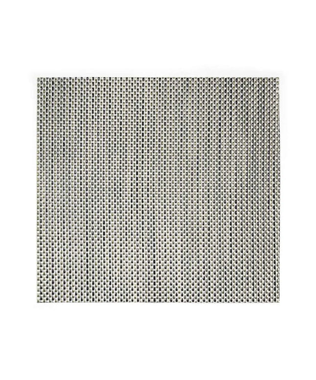 Tấm Lót Bàn Vuông Màu Bạc Front of the House XPM042SIV83 35.6 x 33 cm, Nhựa Vinyl Dệt Metroweave®