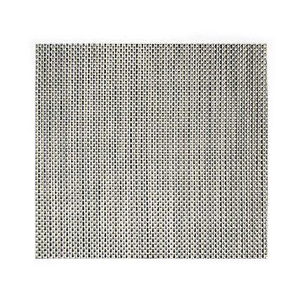 Tấm Lót Bàn Vuông Màu Bạc Front of the House XPM042SIV83 35.6 x 33 cm, Nhựa Vinyl Dệt Metroweave®