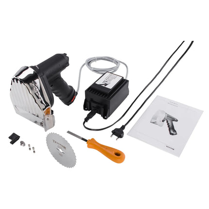 TANDIR® | Commercial Electric Kebab Knife / Slicer II – Ø100 mm – 2 Blades & Sharpening Stone – With 15V Power Supply, 2m Cable & Fuses