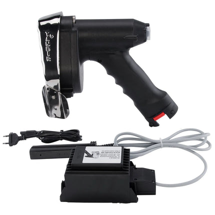 TANDIR® | Commercial Electric Kebab Knife / Slicer II – Ø100 mm – 2 Blades & Sharpening Stone – With 15V Power Supply, 2m Cable & Fuses