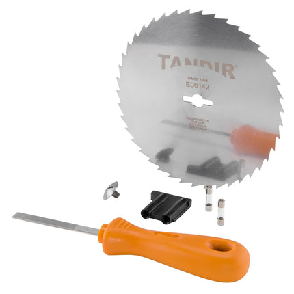 TANDIR® | Commercial Electric Kebab Knife / Slicer II 140 – Ø140 mm – incl. 15V PSU (2m) & 2×6.3A fuses & Sharpening Stone