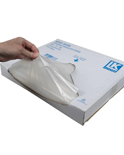 Tạp Dề Nilon Dùng Một Lần LK Packaging AP10F2846N 71.1 x 116.8 cm, Trong Suốt