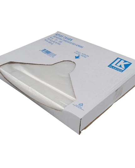 Tạp Dề Nilon Dùng Một Lần LK Packaging AP10F2846N 71.1 x 116.8 cm, Trong Suốt