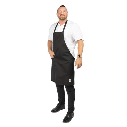 Tạp Dề Yếm Chef Revival 601BAC-BK 86.4 x 71.1 cm, Poly-Cotton, Đen