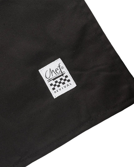 Tạp Dề Yếm Chef Revival 601BAC-BK 86.4 x 71.1 cm, Poly-Cotton, Đen