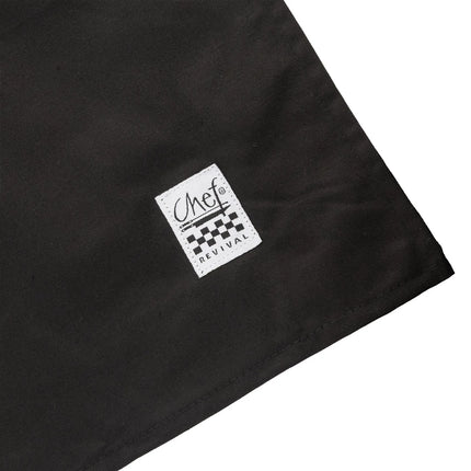 Tạp Dề Yếm Chef Revival 601BAC-BK 86.4 x 71.1 cm, Poly-Cotton, Đen