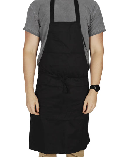 Tạp Dề Yếm Chef Revival 601NP-BK 86.4 x 71.1 cm, Poly-Cotton, Đen