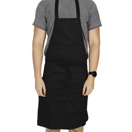 Tạp Dề Yếm Chef Revival 601NP-BK 86.4 x 71.1 cm, Poly-Cotton, Đen