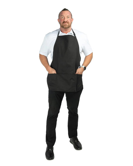 Tạp Dề Yếm Chef Revival 612BAFH-BK 68.6 x 71.1 cm, Poly-Cotton, Đen