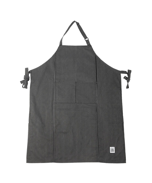 Tạp Dề Yếm Chef Revival 619BA-WS 97 x 74 cm Poly-Cotton Kẻ Sọc Trắng Đen