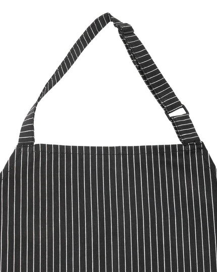 Tạp Dề Yếm Chef Revival 619BA-WS 97 x 74 cm Poly-Cotton Kẻ Sọc Trắng Đen
