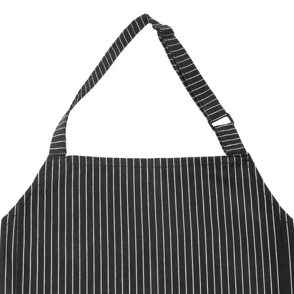 Tạp Dề Yếm Chef Revival 619BA-WS 97 x 74 cm Poly-Cotton Kẻ Sọc Trắng Đen