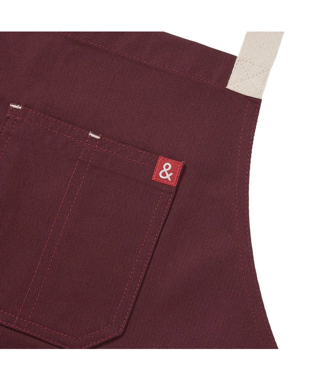 Tạp Dề Yếm Chéo Lưng Hedley & Bennett HB001675 83.8 x 76.2 cm, Cotton, Đỏ House Red