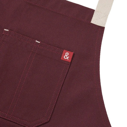 Tạp Dề Yếm Chéo Lưng Hedley & Bennett HB001675 83.8 x 76.2 cm, Cotton, Đỏ House Red