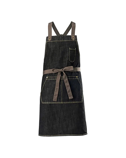Tạp Dề Yếm Dây Chéo Lưng Winco BADN-3126 81 x 68 cm Poly-Cotton Dark Wash