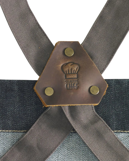 Tạp Dề Yếm Dây Chéo Lưng Winco BADN-3126 81 x 68 cm Poly-Cotton Dark Wash