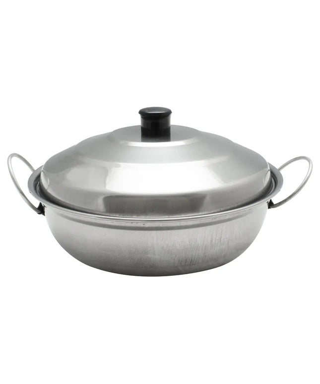 Thân/Nắp Nồi Hâm Chảo Tròn Thunder Group SLAL01B 19 cm, Thép Không Gỉ