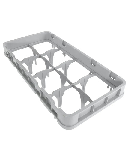 Thanh Nối Toàn Giọt Camrack Cambro 8HE1151 Nửa Khay, 8 Ngăn, Màu Xám Nhạt