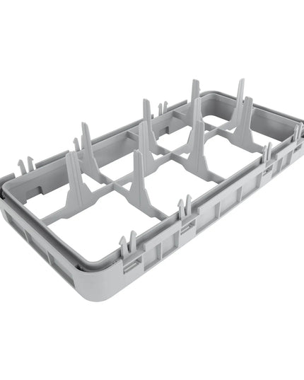 Thanh Nối Toàn Giọt Camrack Cambro 8HE1151 Nửa Khay, 8 Ngăn, Màu Xám Nhạt