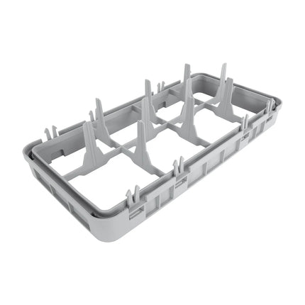 Thanh Nối Toàn Giọt Camrack Cambro 8HE1151 Nửa Khay, 8 Ngăn, Màu Xám Nhạt
