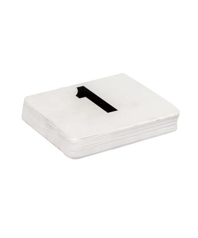 Thẻ Số Bàn American Metalcraft 450 Số #1-50, 10.2 cm x 10.2 cm, Trắng/Đen
