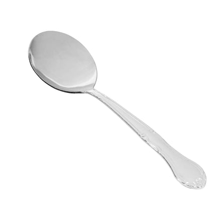 Thìa Súp Bouillon Winco 0004-04 15.2 cm Thép Không Gỉ 18/0, Họa Tiết Elegance
