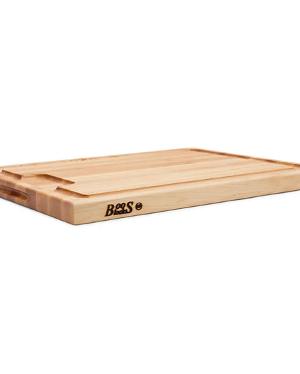 Thớt Gỗ John Boos AUJUS 61 x 45.7 x 3.8 cm, Rãnh Hứng Nước Rộng, Tay Cầm 2 Bên