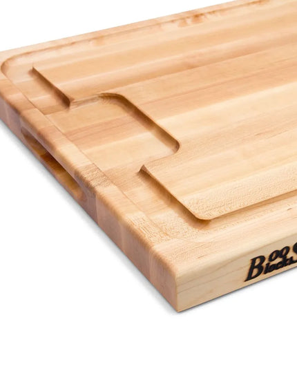 Thớt Gỗ John Boos AUJUS 61 x 45.7 x 3.8 cm, Rãnh Hứng Nước Rộng, Tay Cầm 2 Bên