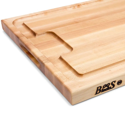 Thớt Gỗ John Boos AUJUS 61 x 45.7 x 3.8 cm, Rãnh Hứng Nước Rộng, Tay Cầm 2 Bên