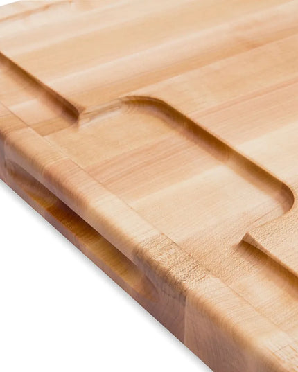 Thớt Gỗ John Boos AUJUS 61 x 45.7 x 3.8 cm, Rãnh Hứng Nước Rộng, Tay Cầm 2 Bên