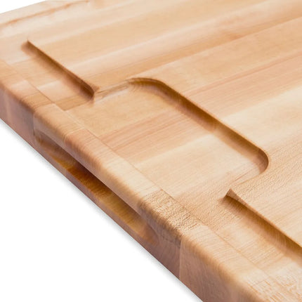 Thớt Gỗ John Boos AUJUS 61 x 45.7 x 3.8 cm, Rãnh Hứng Nước Rộng, Tay Cầm 2 Bên