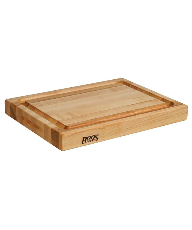 Thớt Gỗ Phong Cứng John Boos RA02-GRV 38.1 x 50.8 x 5.7 cm, Rãnh & Tay Cầm