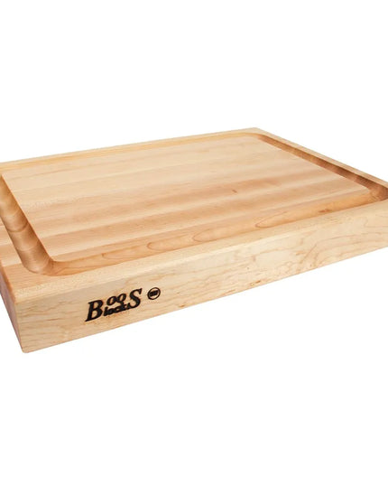 Thớt Gỗ Phong Cứng John Boos RA02-GRV 38.1 x 50.8 x 5.7 cm, Rãnh & Tay Cầm