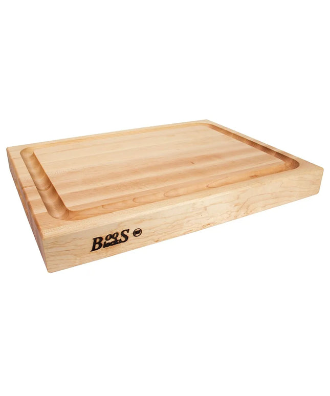 Thớt Gỗ Phong Cứng John Boos RA02-GRV 38.1 x 50.8 x 5.7 cm, Rãnh & Tay Cầm