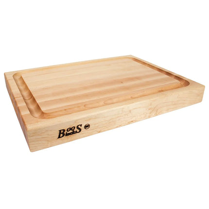 Thớt Gỗ Phong Cứng John Boos RA02-GRV 38.1 x 50.8 x 5.7 cm, Rãnh & Tay Cầm