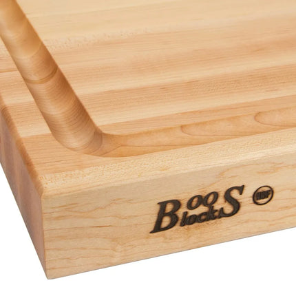 Thớt Gỗ Phong Cứng John Boos RA02-GRV 38.1 x 50.8 x 5.7 cm, Rãnh & Tay Cầm