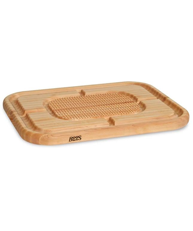 Thớt Lóc Thịt John Boos MN2418150-SM Có Rãnh, Tay Cầm & Khay, 45.7x61x5.7cm, Gỗ Phong MN