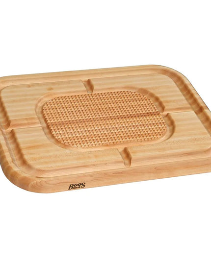Thớt Lóc Thịt John Boos MN2418150-SM Có Rãnh, Tay Cầm & Khay, 45.7x61x5.7cm, Gỗ Phong MN