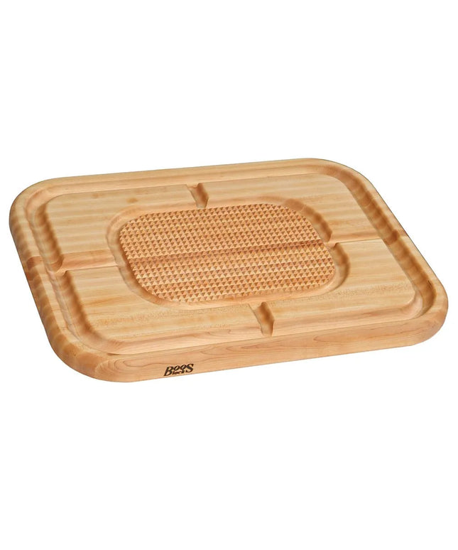 Thớt Lóc Thịt John Boos MN2418150-SM Có Rãnh, Tay Cầm & Khay, 45.7x61x5.7cm, Gỗ Phong MN
