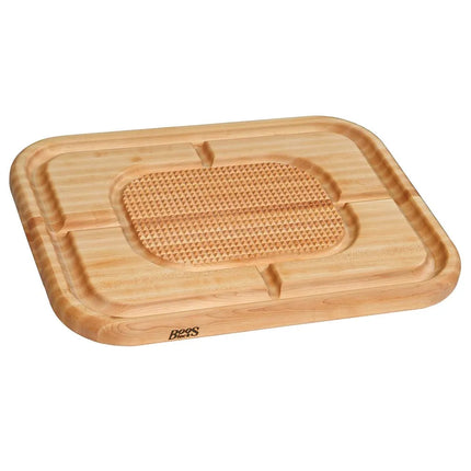 Thớt Lóc Thịt John Boos MN2418150-SM Có Rãnh, Tay Cầm & Khay, 45.7x61x5.7cm, Gỗ Phong MN