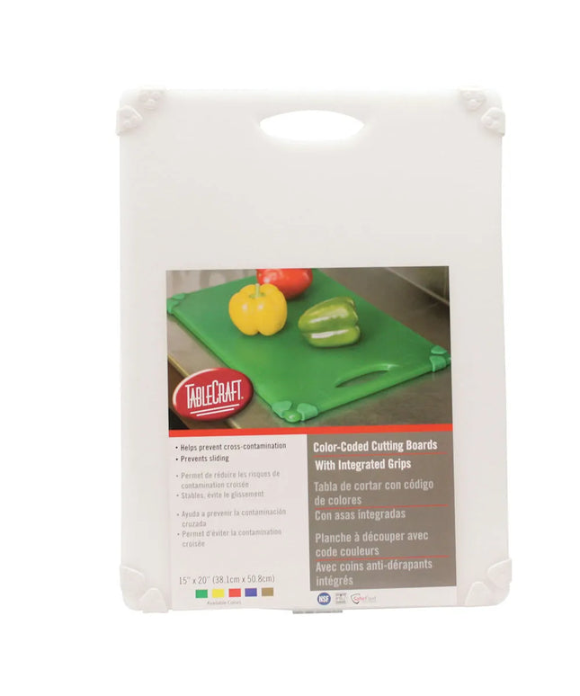 Thớt Nhựa Chống Trượt Tablecraft CBG1520AWH Polyethylene 38 x 51 cm, Trắng