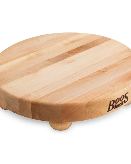 Thớt Tròn John Boos B12R 30.5 cm, Gỗ Maple, Chân Gỗ