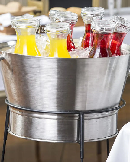 Thùng Làm Lạnh Tròn Tablecraft BT2137N 41.6 lít - Đường Kính 50.8 cm x Cao 95.3 cm, Inox, Đen